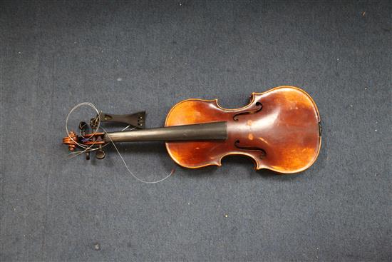 A Sebastian Kloz of Mittenwald violin, 23in.